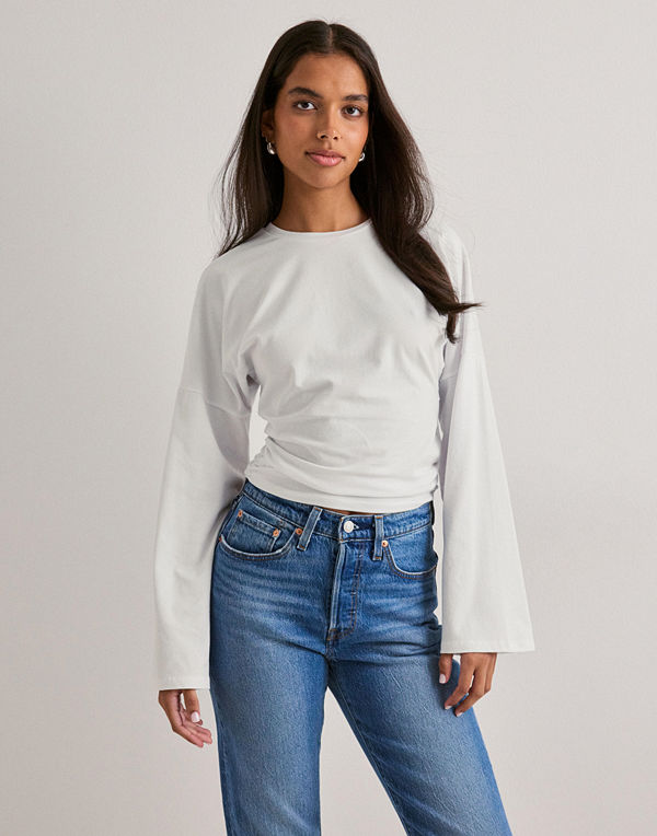 Pieces Pcalli Ls O-Neck Top - Vit