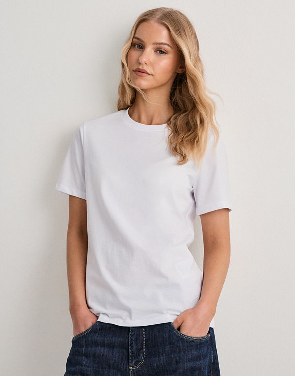 Pieces Pcria Ss Solid Tee Jrs Noos Bc - Vit