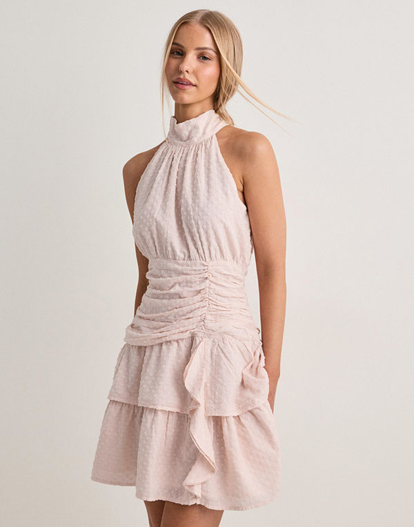 Neo Noir Amaris Dobby Dress - Rosa