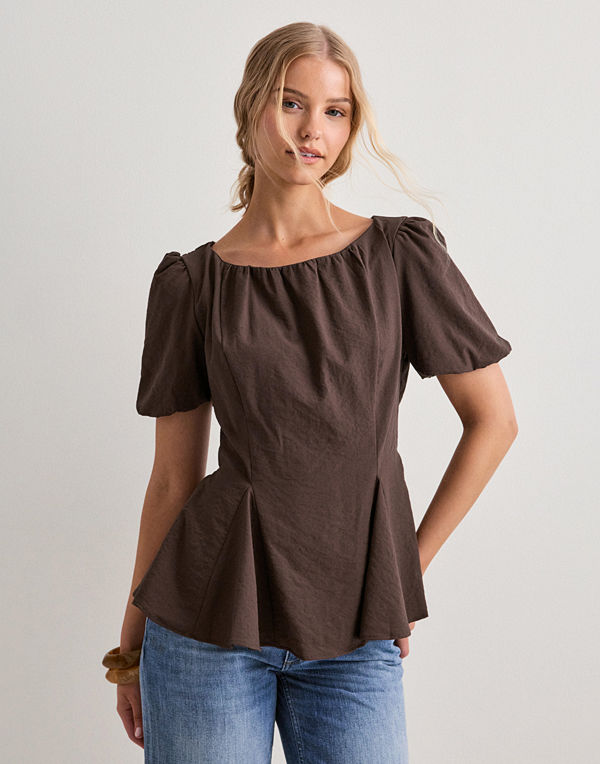Vero Moda Vmnadi Ss Top Jrs Exp - Brun