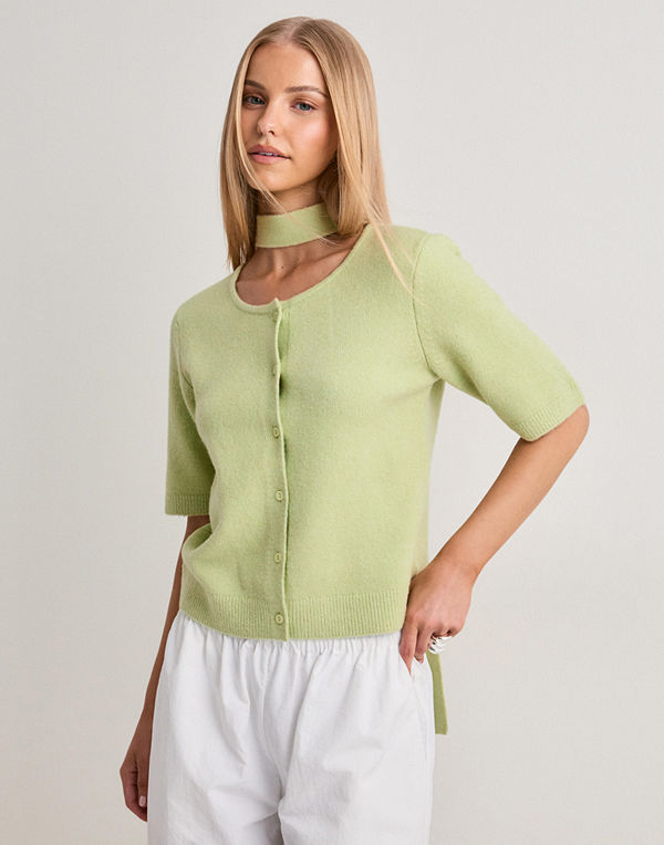 Vero Moda Vmkae 2/4 Scarf Cardigan Knit Exp - Grön