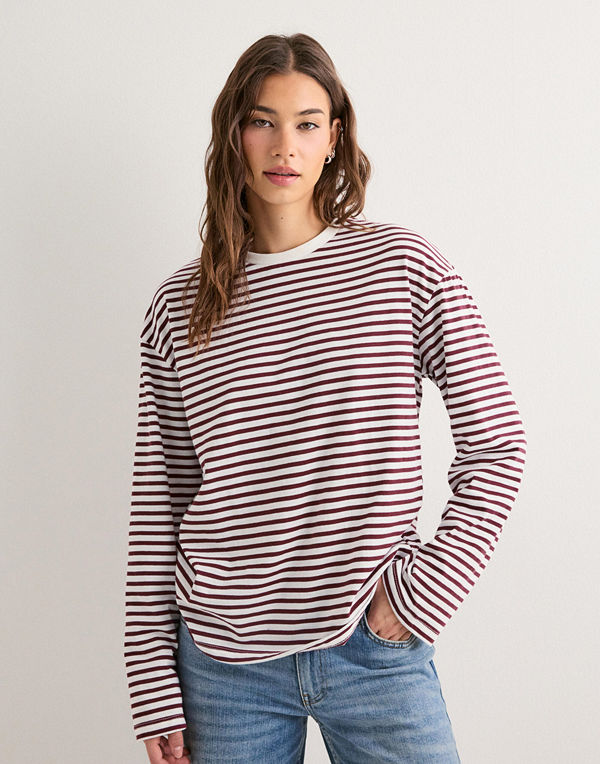 Pieces Pcsadie Ls Top Noos - Rutigt/Randigt
