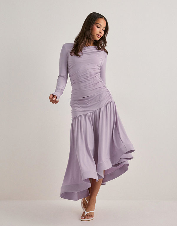 Malina Lionelle Asymmetrical Ruffled - Lila