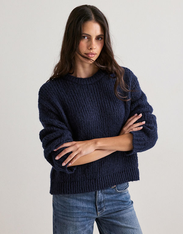 Pieces Pcdorthea Ls Chunky Knit Noos Bc - Blå