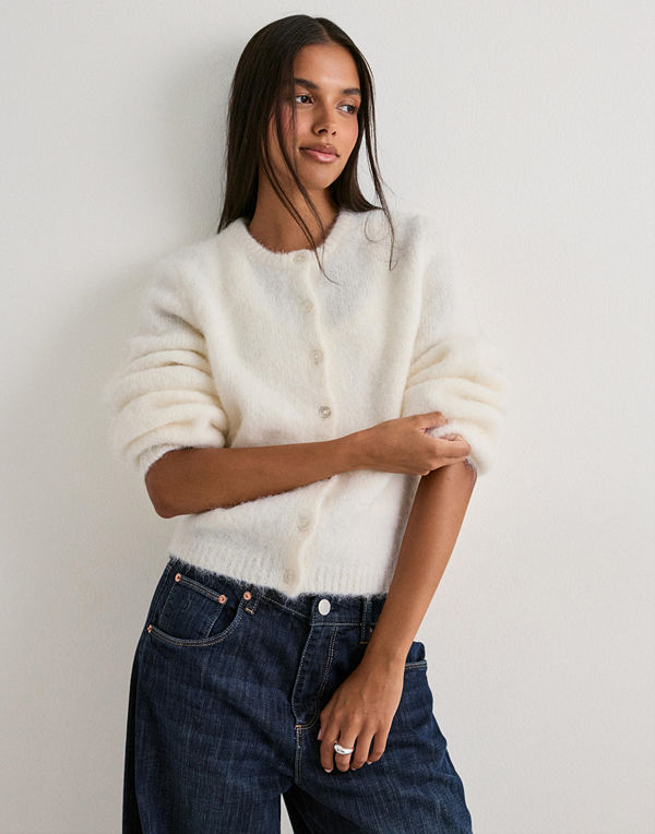 Nelly Premium Knit Cardigan - Vit