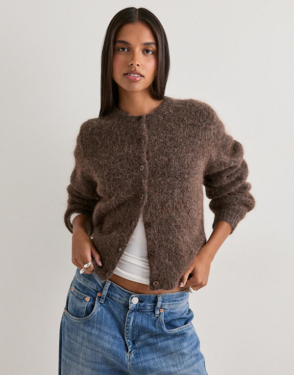 Nelly Premium Knit Cardigan - Brun
