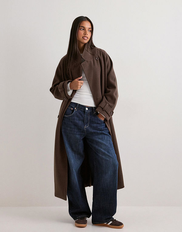 Nelly Warm Trench Coat - Brun