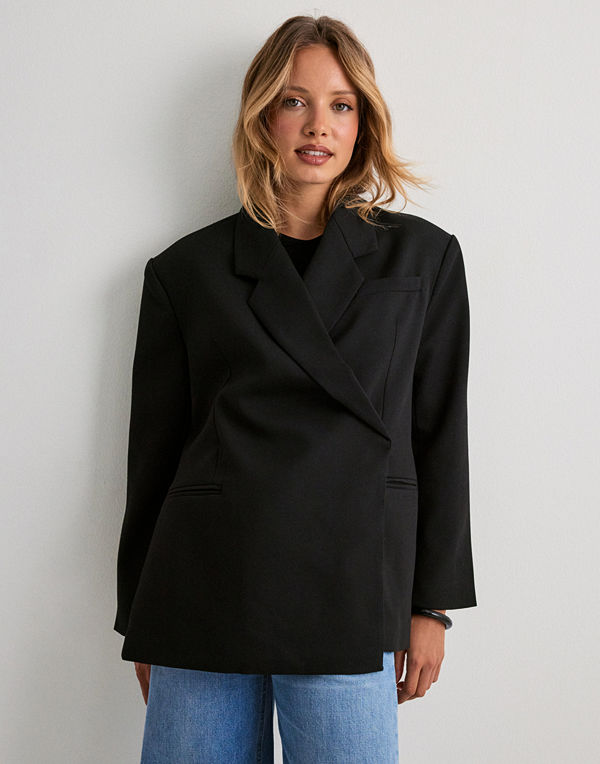 Vero Moda Vmelma Ls Oversized Slit Blazer - Svart