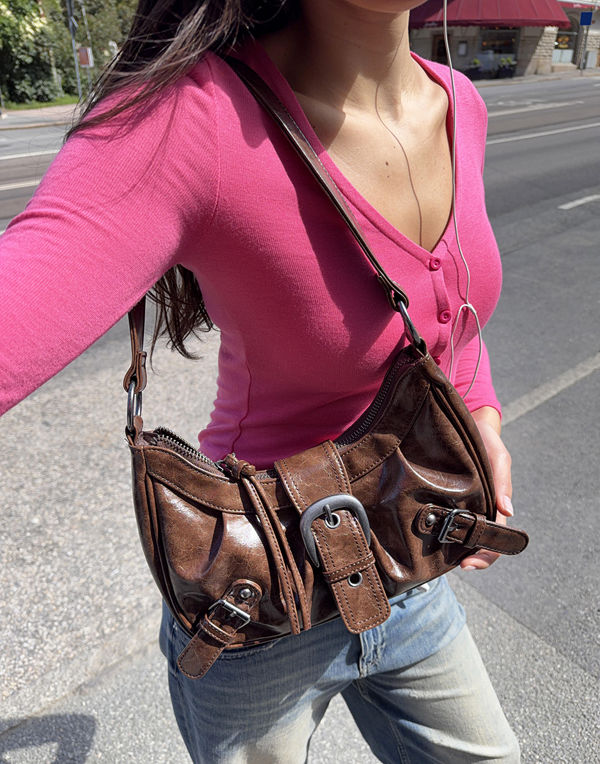 Nelly The Worn Bag - Brun