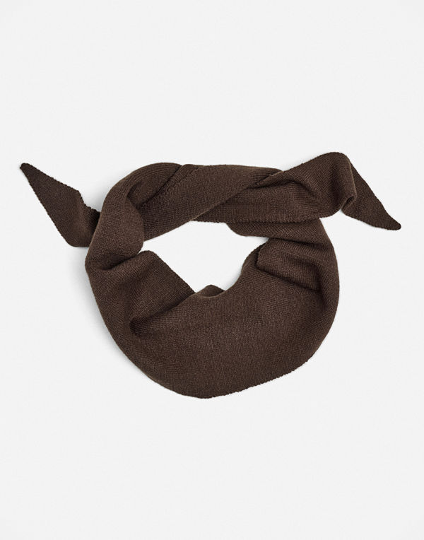 Pieces Pckomma Triangle Scarf Noos Bc - Brun