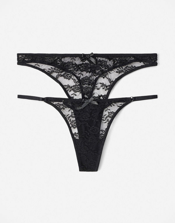 Nelly Mix 2-Pack Panties - Svart