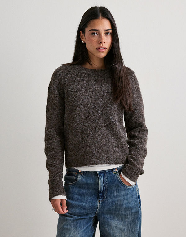 Vero Moda Vmnovah Ls O-Neck Pullover Ga Noos - Brun