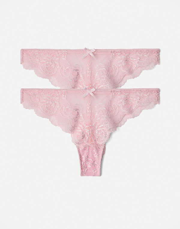 Nelly Half Thong 2-Pack - Rosa