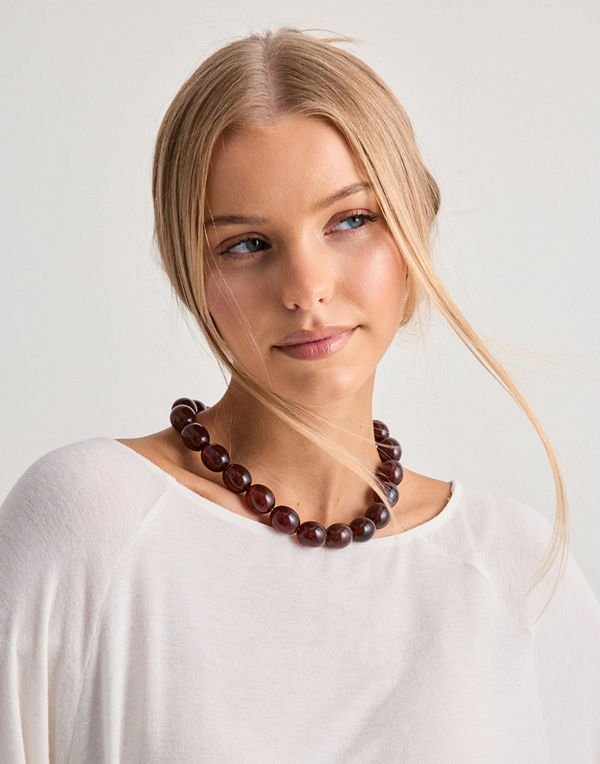 Pilgrim halsband Still Necklace - Brun