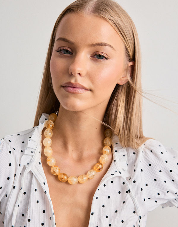 Pilgrim halsband Still Necklace - Gul
