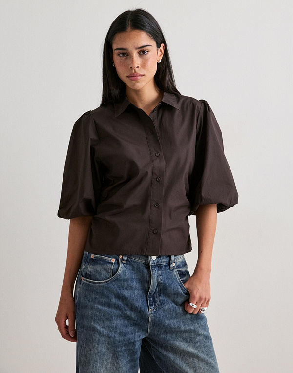 Neo Noir Ismara Solid Shirt - Brun