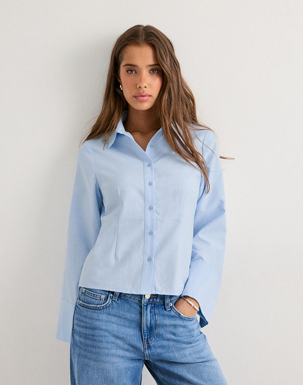 Neo Noir Rosa Oxford Shirt - Blå