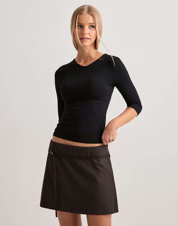 Neo Noir Isla Skirt - Brun