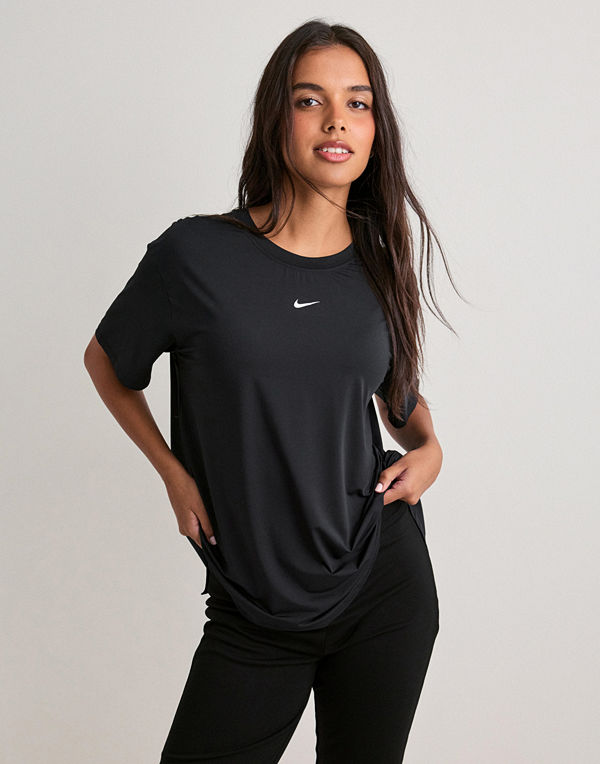 Nike W Nk1 Df Tie Back Ss - Grå