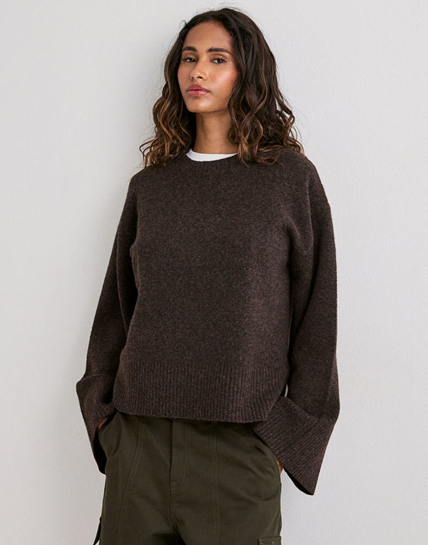 Nelly Perfect Knit Sweater - Brun