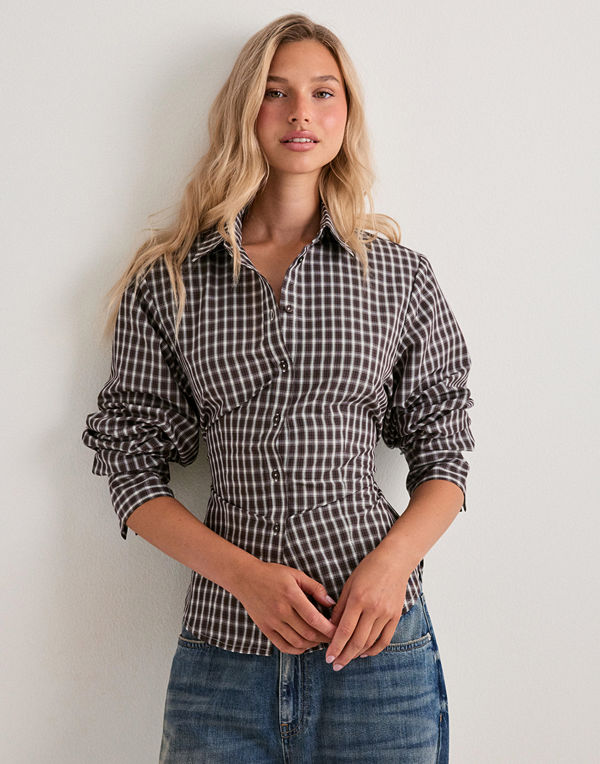 Nelly Back Tied Shirt - Rutigt/Randigt